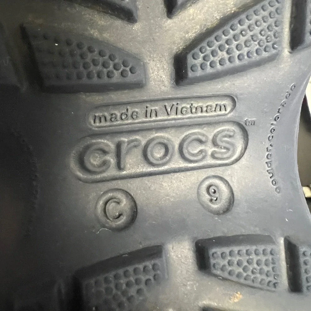 Crocs Handle It Rain Boots Kids Size C 9 Navy Blue Waterproof Pull On